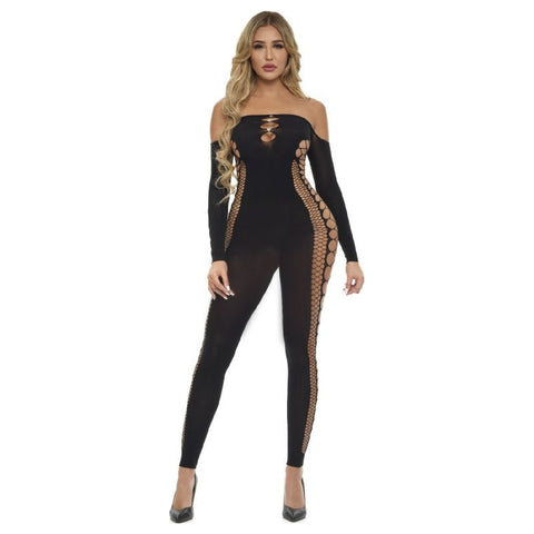 Diamond Drippin Bodystocking Black