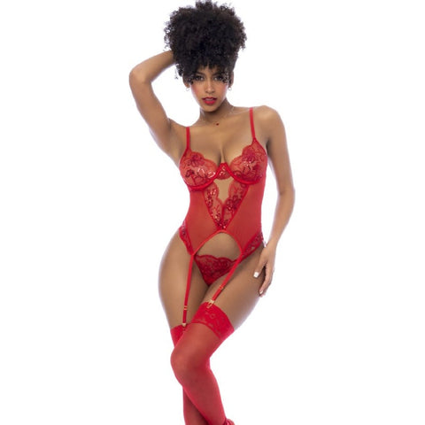 Red 2 Pc Set w/ Matching Thong