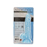 Luke 7.5in Glow in the Dark Dildo w Balls Blue