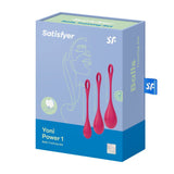 Satisfyer Yoni Power Balls 1 Red 3 Pc Set