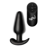 21X Silicone Butt Plug w  Remote - Black