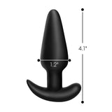 21X Silicone Butt Plug w  Remote - Black