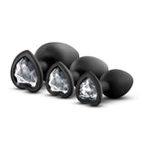 Luxe Bling Plugs Training Kit Black With White Gems