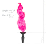 Silicone Butt Plug With Tail Pink