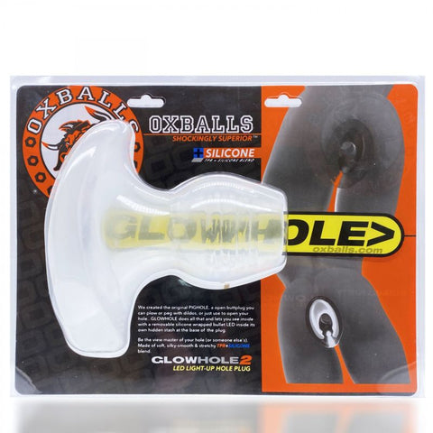 Glowhole 2 Buttplug L Clear Frosted